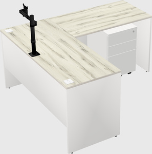 L-shaped office desk