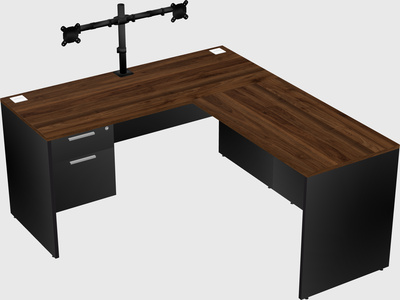 L-shaped office desk