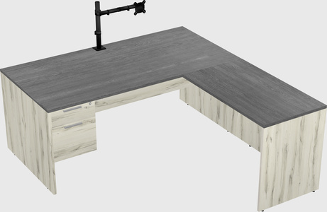 L-shaped office desk