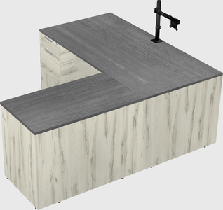 L-shaped office desk
