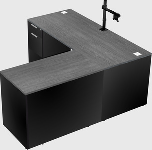 L-shaped office desk