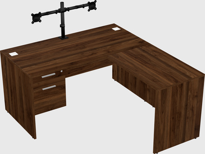 L-shaped office desk