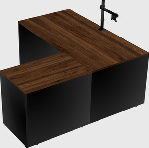 L-shaped office desk
