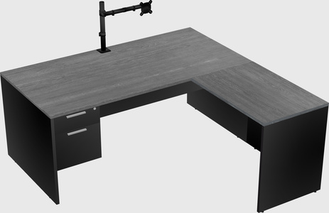 L-shaped office desk