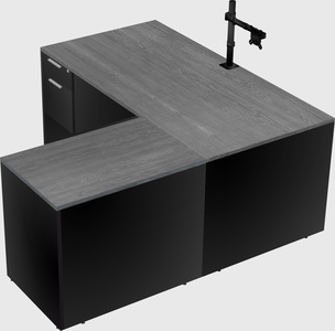 L-shaped office desk
