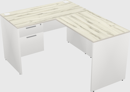 L-shaped office desk