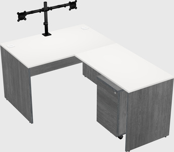 L-shaped office desk