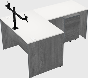 L-shaped office desk