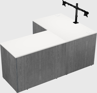 L-shaped office desk