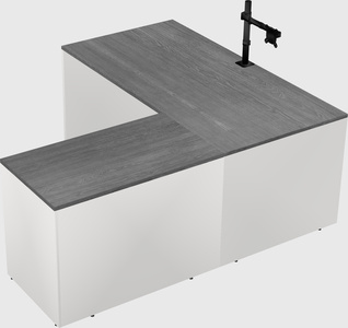 L-shaped office desk