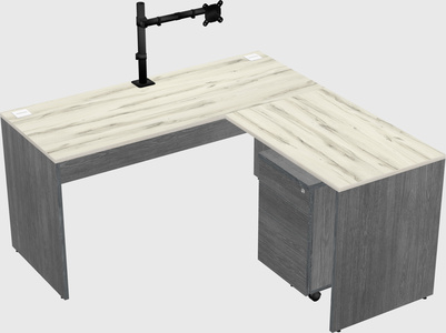 L-shaped office desk