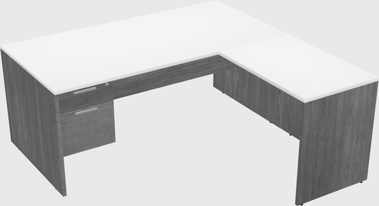 L-shaped office desk