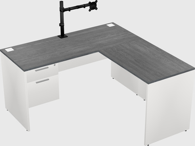 L-shaped office desk