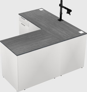 L-shaped office desk