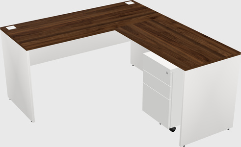 L-shaped office desk