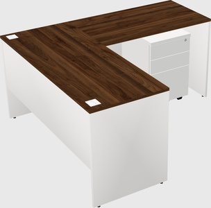 L-shaped office desk