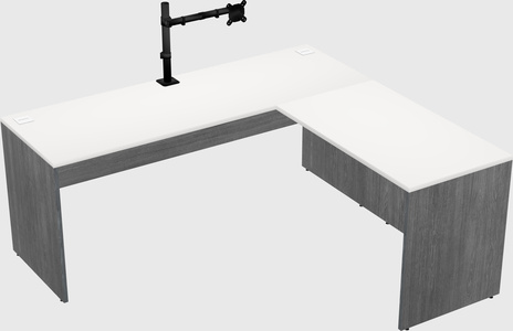 L-shaped office desk