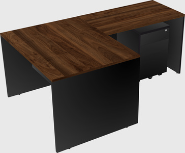 L-shaped office desk
