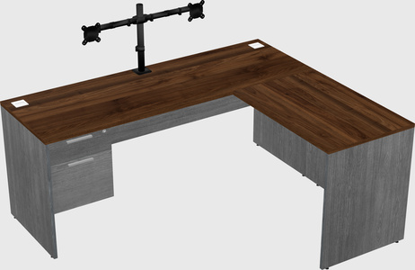 L-shaped office desk