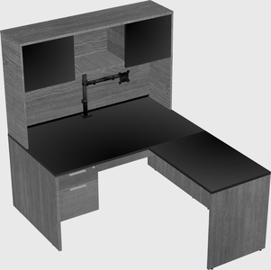 L-shaped office desk