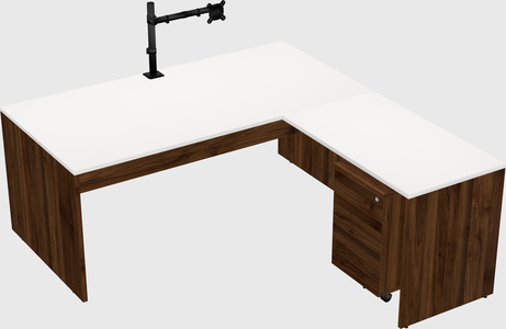 L-shaped office desk