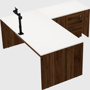 L-shaped office desk