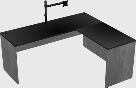 L-shaped office desk