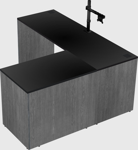 L-shaped office desk