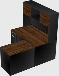 L-shaped office desk