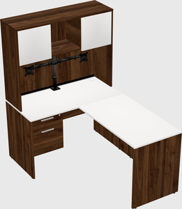 L-shaped office desk