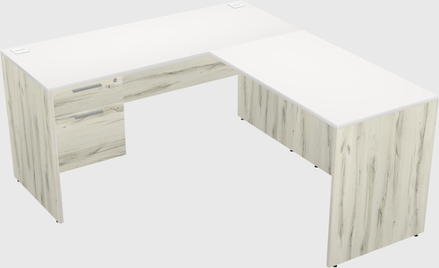 L-shaped office desk