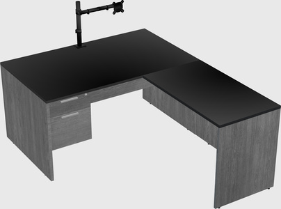 L-shaped office desk