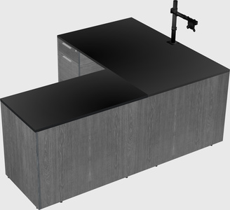 L-shaped office desk