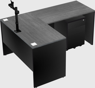 L-shaped office desk