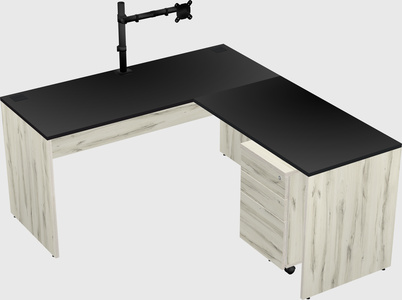 L-shaped office desk