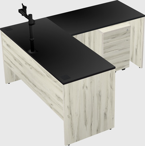 L-shaped office desk