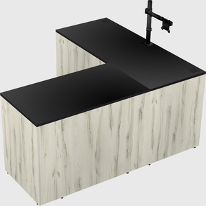 L-shaped office desk