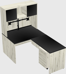 L-shaped office desk