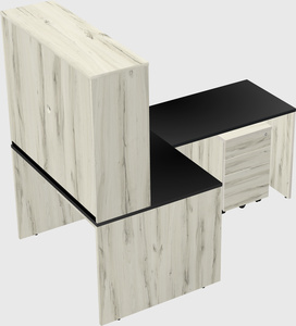 L-shaped office desk