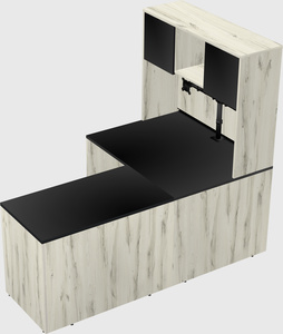 L-shaped office desk
