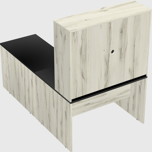 L-shaped office desk
