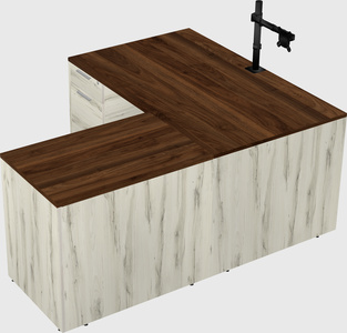 L-shaped office desk