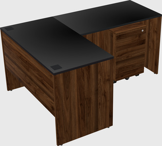 L-shaped office desk