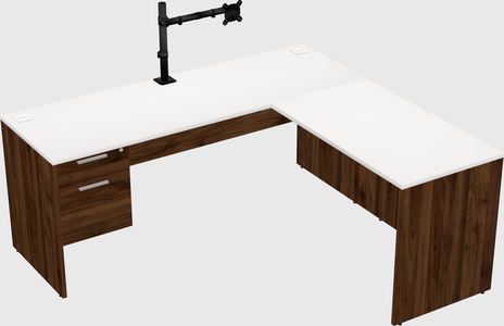 L-shaped office desk