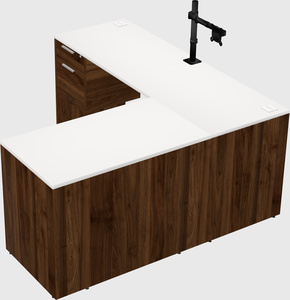 L-shaped office desk