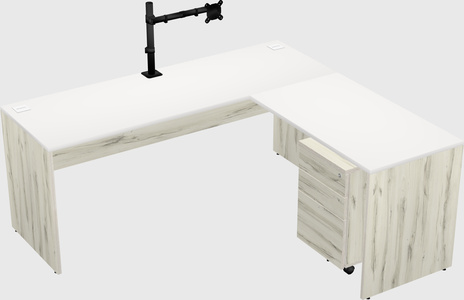 L-shaped office desk