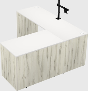 L-shaped office desk