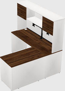 L-shaped office desk