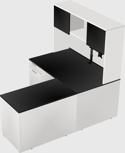 L-shaped office desk