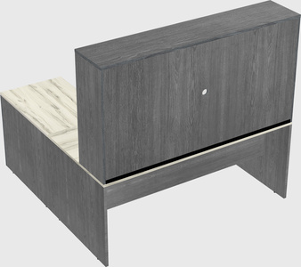 L-shaped office desk